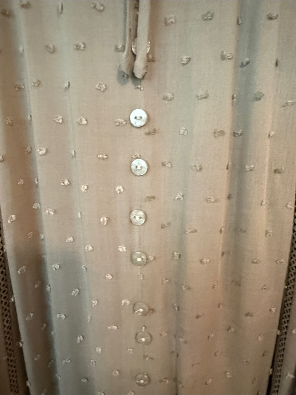 Lulu's Sage Green Maxi Dress with Pintuck & Dot Texture - Picture 4 of 5